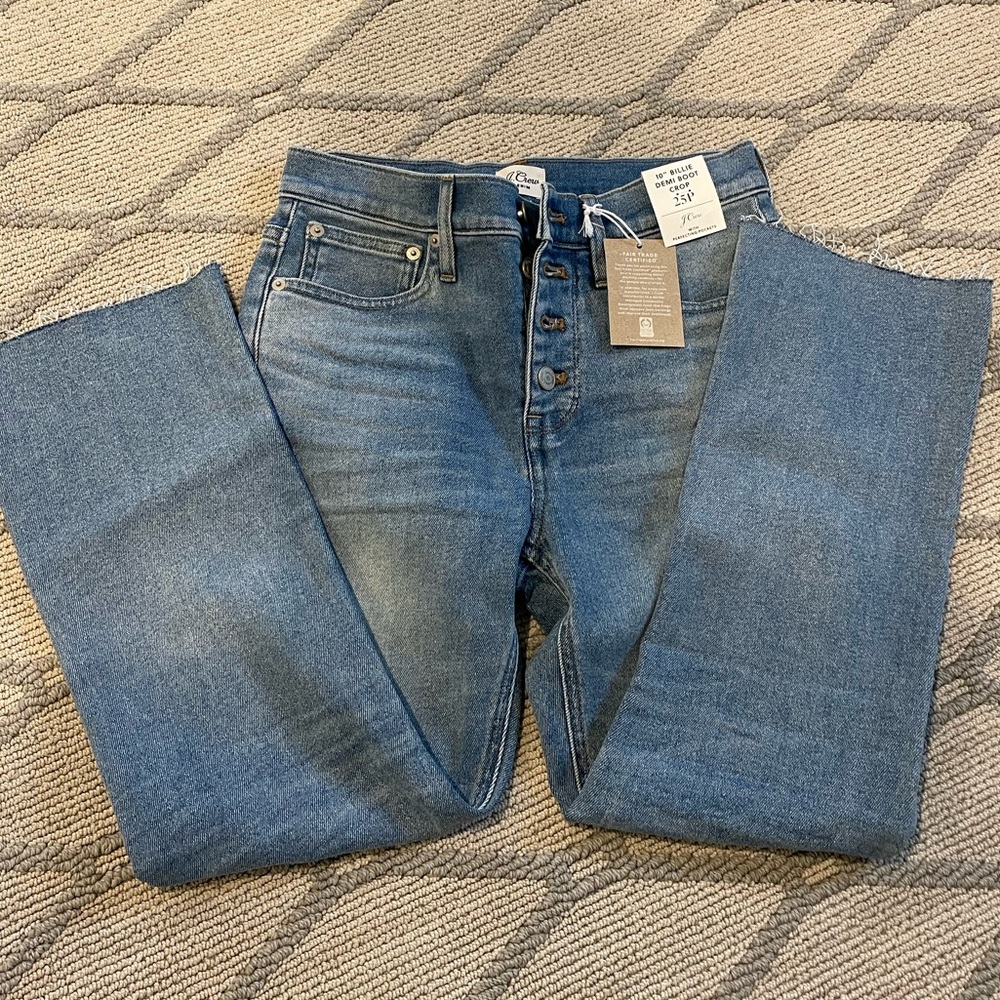 NWT J. Crew 10” Billie Demi Boot Crop, size 25P.